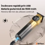 Aparat de tuns reîncărcabil, trimmer electric pentru păr - imagine 9