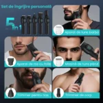 Aparat de tuns electric STF-34, lame din oțel inoxidabil, reîncărcare USB, IPX7 - imagine 9