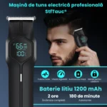Aparat de tuns electric STF-34, lame din oțel inoxidabil, reîncărcare USB, IPX7 - imagine 3