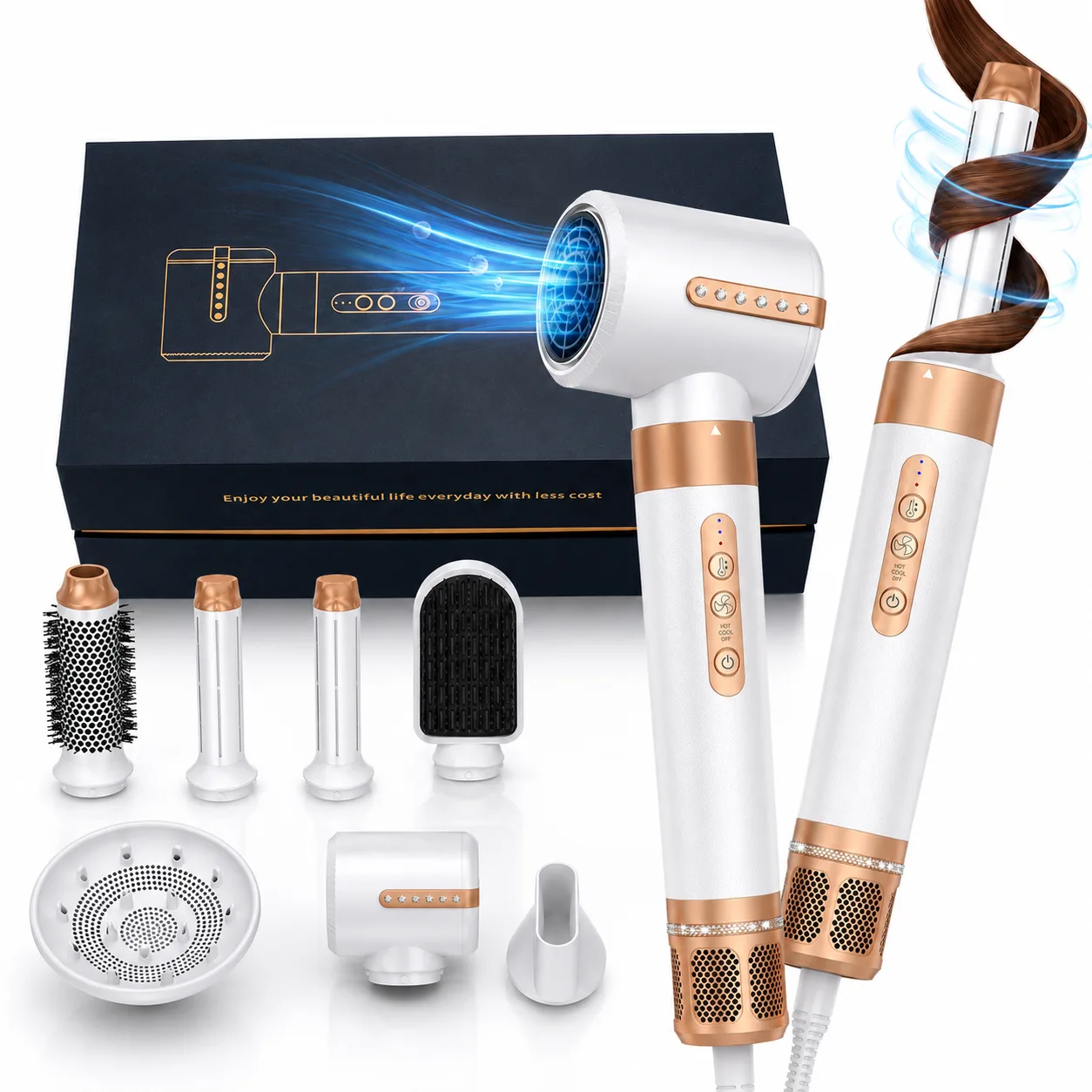 ihf97dsx0cyv6lwdmb6e Aparat electric de coafat pentru îndreptarea și ondularea părului - imagine 1