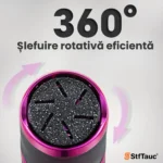 Pilă electrică pentru tălpi și călcâie StfTauc, cu aspirare integrată, 2 viteze și 3 capete, gri - imagine 7