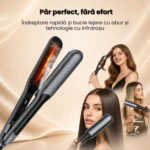 Placă de păr cu abur și infraroșu pentru îndreptare - imagine 5