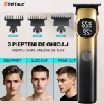 Aparat de tuns reîncărcabil, trimmer electric pentru păr - imagine 6