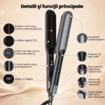 Placă de păr cu abur și infraroșu pentru îndreptare - imagine 2