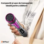 Pilă electrică pentru tălpi și călcâie StfTauc, cu aspirare integrată, 2 viteze și 3 capete, gri - imagine 9