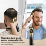 Aparat de tuns reîncărcabil, trimmer electric pentru păr - imagine 5