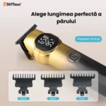 Aparat de tuns reîncărcabil, trimmer electric pentru păr - imagine 4