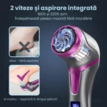 Pilă electrică pentru tălpi și călcâie StfTauc, cu aspirare integrată, 2 viteze și 3 capete, gri - imagine 13