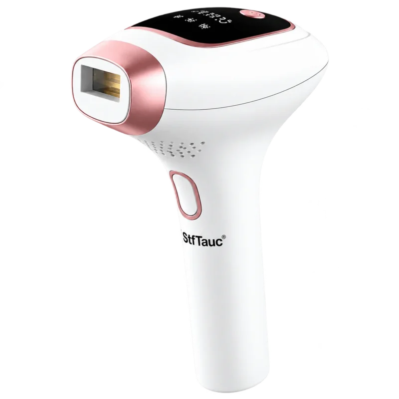 Epilator IPL StfTauc Luna Ice, răcire 4–10 °C, 9 niveluri și capete magnetice, roz - Alb1