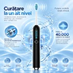 Periuță electrică sonică StfTauc, 8 capete, 5 moduri, afișaj, temporizator 2 minute, USB-C - imagine 3
