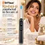 Periuță sonică cu 8 capete StfTauc EA370-2, neagră, 5 moduri, 3 intensități, afișaj LED, USB-C - imagine 3