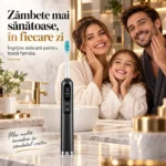 Periuță sonică cu 8 capete StfTauc EA370-2, neagră, 5 moduri, 3 intensități, afișaj LED, USB-C - imagine 4