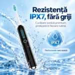 Periuță electrică sonică StfTauc, 8 capete, 5 moduri, afișaj, temporizator 2 minute, USB-C - imagine 9