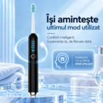Periuță electrică sonică StfTauc, 8 capete, 5 moduri, afișaj, temporizator 2 minute, USB-C - imagine 8