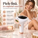 Epilator IPL StfTauc cu 8 niveluri, răcire 4–10 °C, alb-auriu - imagine 10
