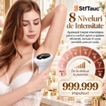 Epilator IPL StfTauc cu 8 niveluri, răcire 4–10 °C, alb-auriu - imagine 4