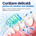 Periuță sonică cu 8 capete StfTauc EA370-2, neagră, 5 moduri, 3 intensități, afișaj LED, USB-C - imagine 13