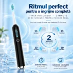 Periuță electrică sonică StfTauc, 8 capete, 5 moduri, afișaj, temporizator 2 minute, USB-C - imagine 4